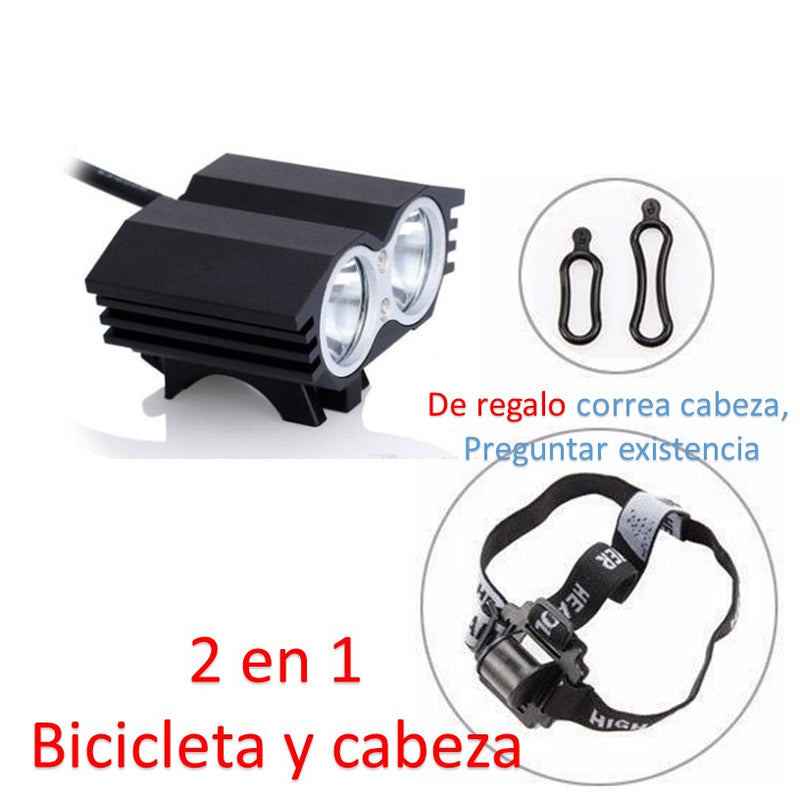 Lámpara Bicicleta 5000 Lms Vs Agua 2 T6 Cree Led Regalo Dt13