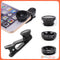 Kit Lentes 3 En 1 Fish Eye Wide Macro C/clip Universal Fd001