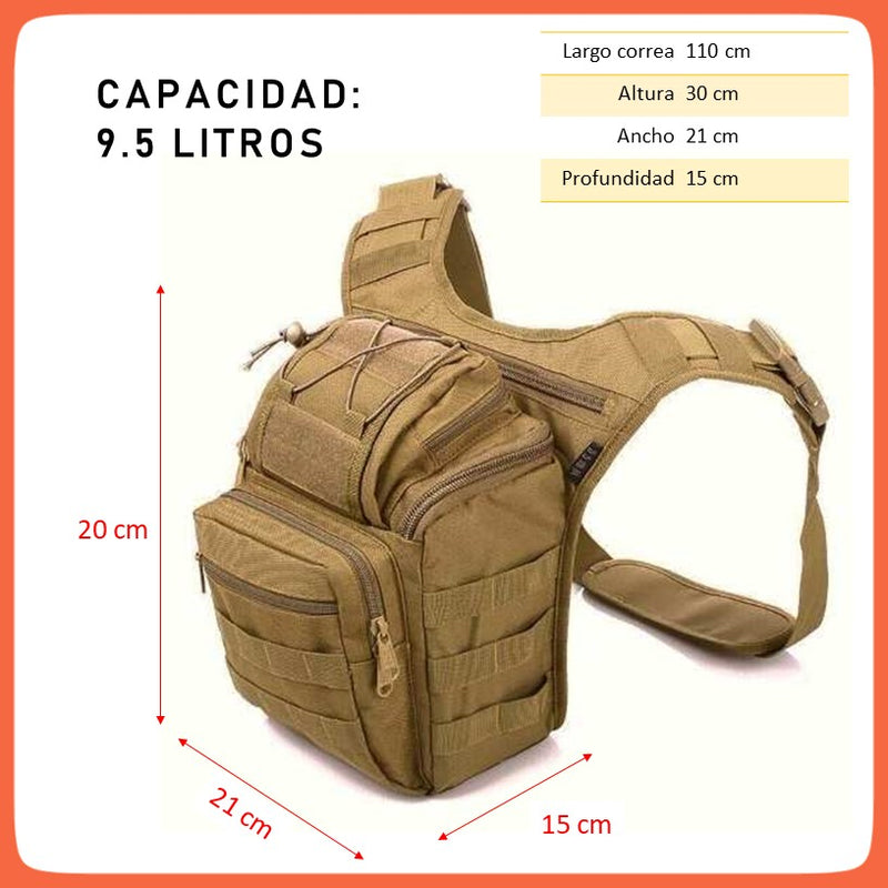 Mochila Táctica Pechera Mariconera Cangurera 9 Litros Calidad Original Gjp WZ803