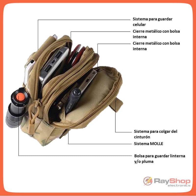 Pouch Tactico 8031 Bolsa Cintura Celular MOLLE Militar