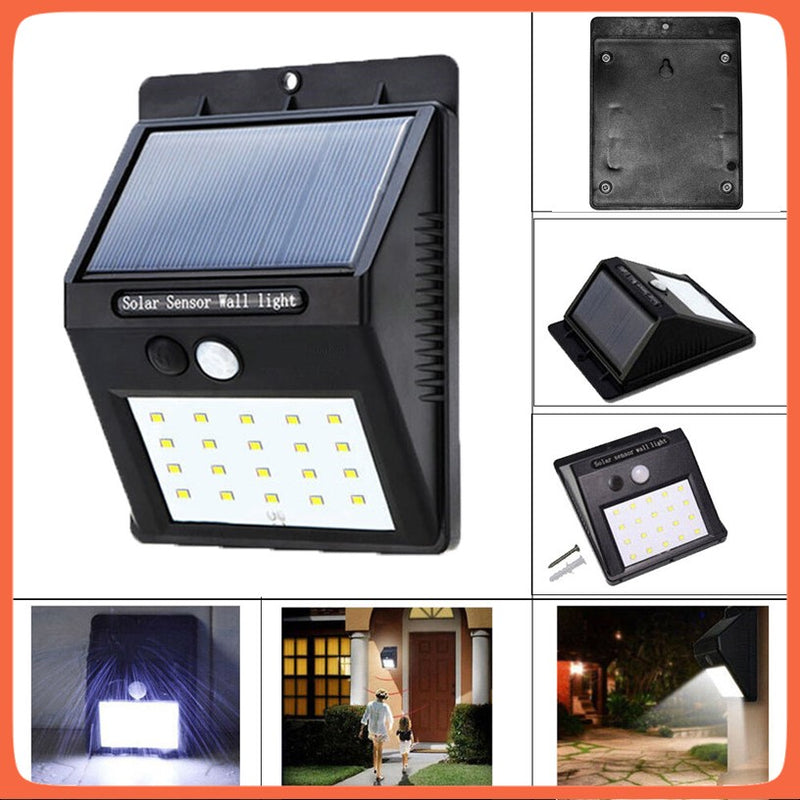 Lámpara Solar 10 Led Sensor Movimiento Para Exterior Gn009