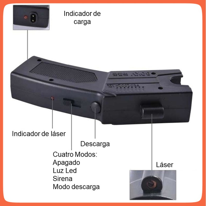 Taser Chicharra Electrica Paralizador Defensa Personal Linterna Laser /a