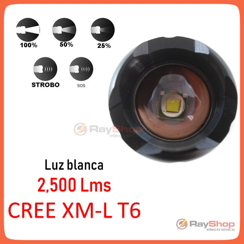 Lámpara Rifle Táctica Led 2500lms Cola De Ratón Switch Dt26s