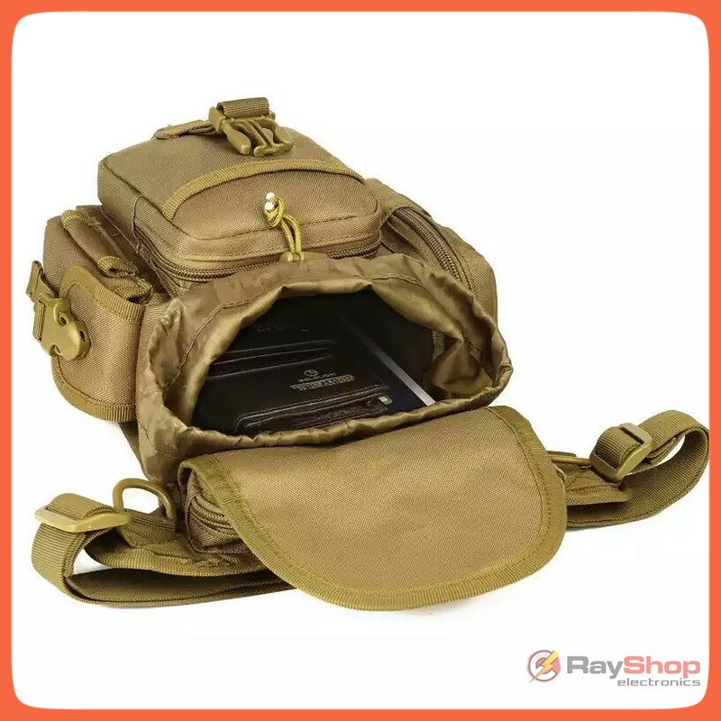 Mochila Militar Muslera Piernera Táctica Nylon D600 2.5 Litros GJP Wz614