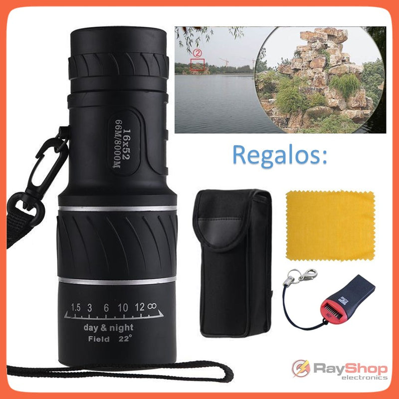 Telescopio Monocular Potente De 1 Pieza, Mira Telescópica HD De Largo  Alcance 16x52, Mira Óptica Monocular Super Zoom Para Acampar Y Pescar De  12,35 €