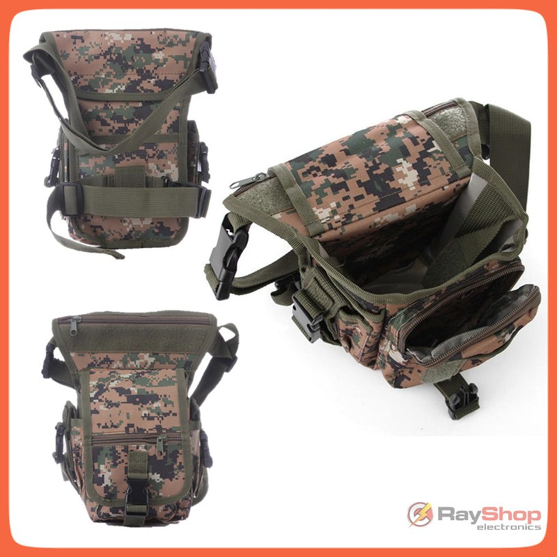 Mochila Militar Muslera Piernera Táctica Nylon D600 GJP WZ032