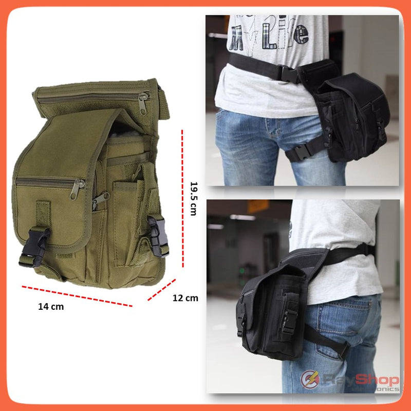 Mochila Militar Muslera Piernera Táctica Nylon D600 GJP WZ032