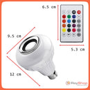 Bocina Bluetooth Foco Led Multicolor Control Remoto L5907