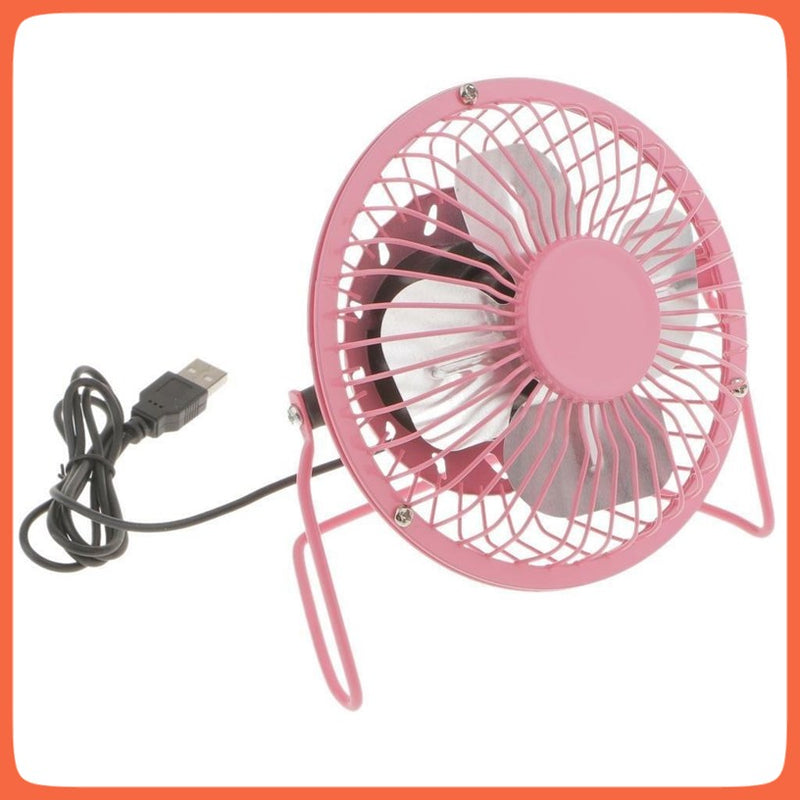 Mini Ventilador Aspa Metal Usb Pc Laptop Escritorio Fs65