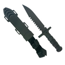Cuchillo LARGO Rambo de 32 cm, c/Funda, cuchilla con Sierra F530