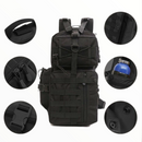 Mochila 32lts sistema Molle, +compartimentos, porta vaso, parches, cinturón pecho y cintura Gj807