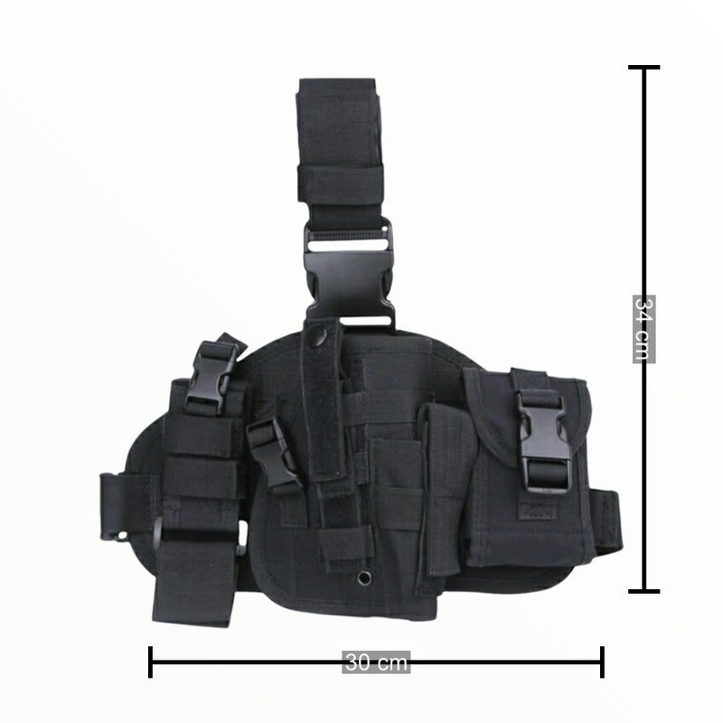 Piernera funda de arma con bolsillos tácticos desmontables BB-4