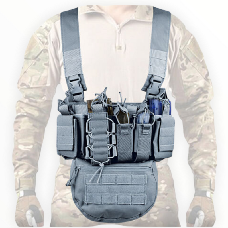  HYCOPROT Chaleco táctico ajustable de Airsoft con bolsas  multiusos : Ropa, Zapatos y Joyería