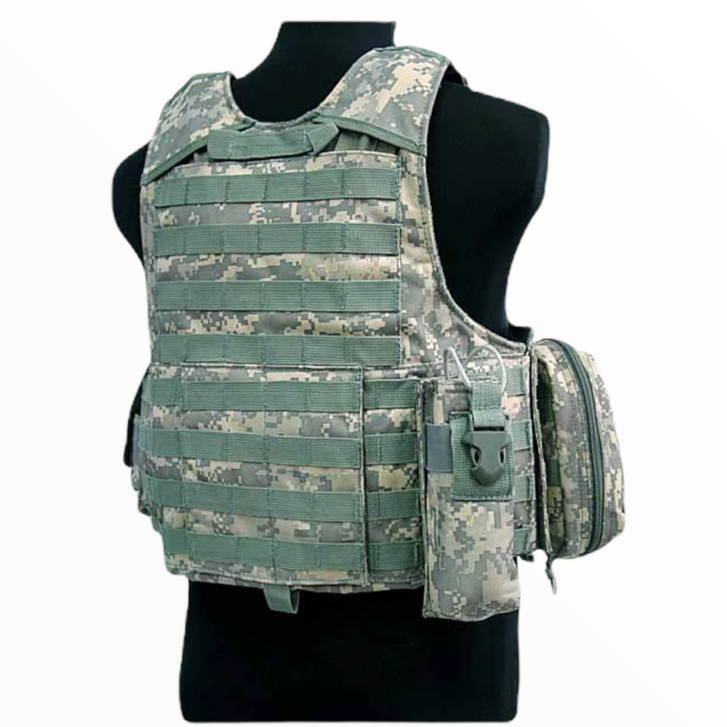 Chaleco tactico sistema molle bolsos desmontables pj034