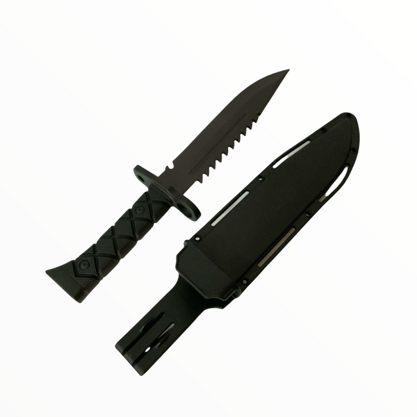 Cuchillo Largo Rambo C/funda Cuchilla Con Sierra  F137