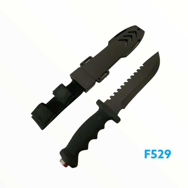 Cuchillo LARGO Rambo c/Funda cuchilla con Sierra  F500
