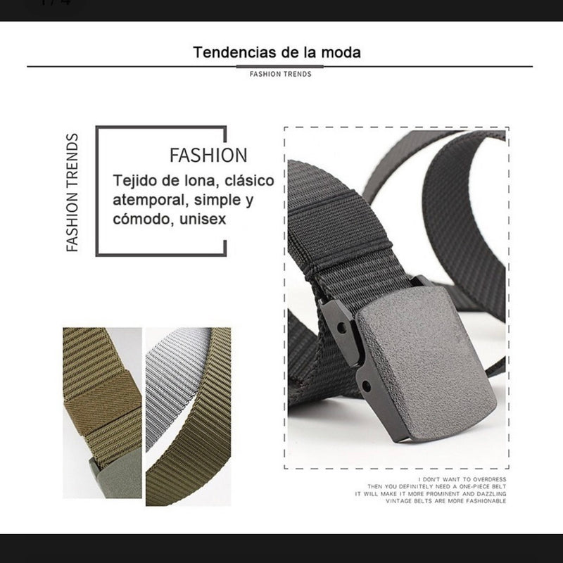 Cinturon Tactico Nylon Impermeable Militar Ajustable P/125cm BB231