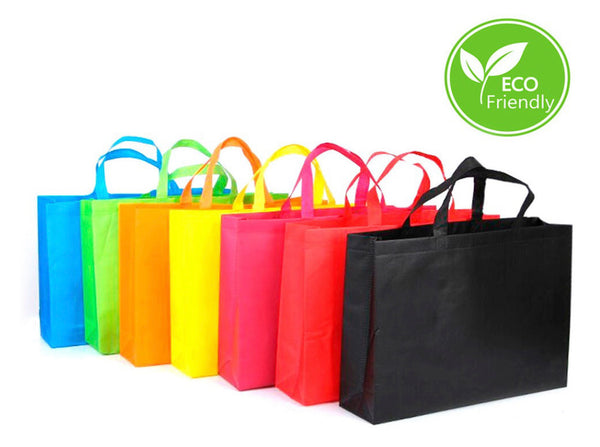 Bolsas Ecológicas de tela: Friselina (No plástico!), 34.5x44x12 cm, reutilizables, Eco friendly BD002