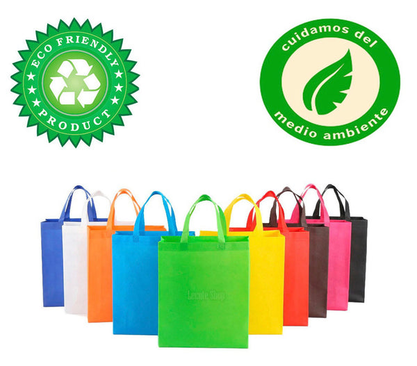 Bolsas Ecológicas de tela: Friselina (No plástico!), 34.5x40x12 cm, reutilizables, Eco friendly BD001
