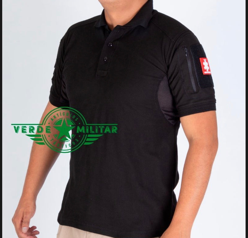 Playera Polo Deportiva Combate Uniforme Parches Gotcha Sport Gym Army Fit Sn021