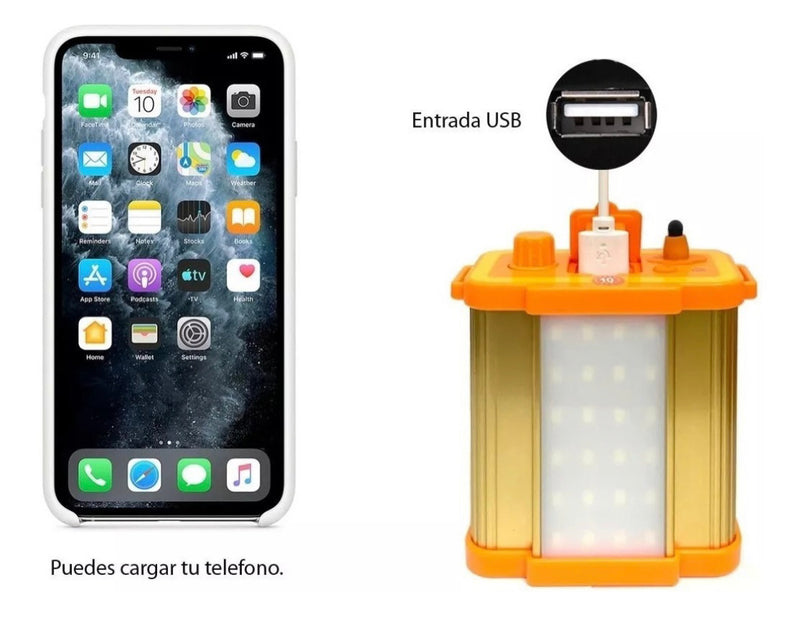 Lámpara Minera 9 Horas de pila, USB POWER BANK  DT299