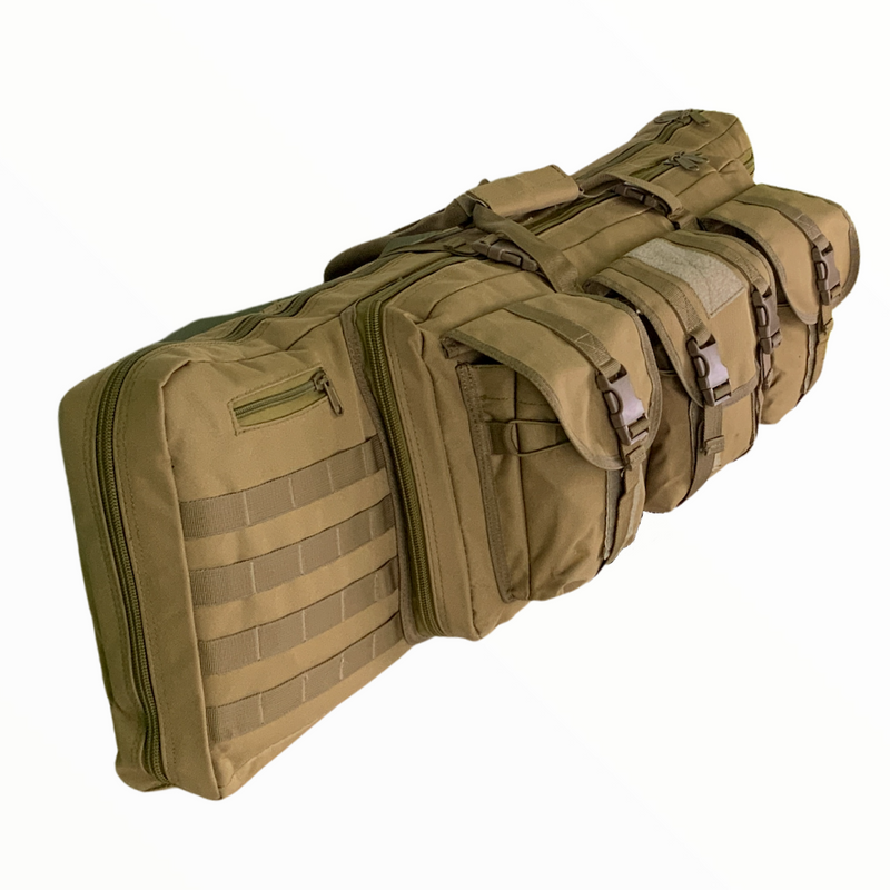 Mochila Porta Escopetas 42" (2 escopetas) y accesorios, sistema molle, 2 en 1: agarre maletín o espalda GJ042