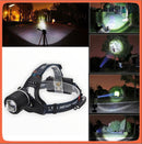 Lampara minera c/ LED T9!!! +Potencia y alcance, 3 pasos, ajustable 90 grados, Zoom, Carga x USB 400-T9