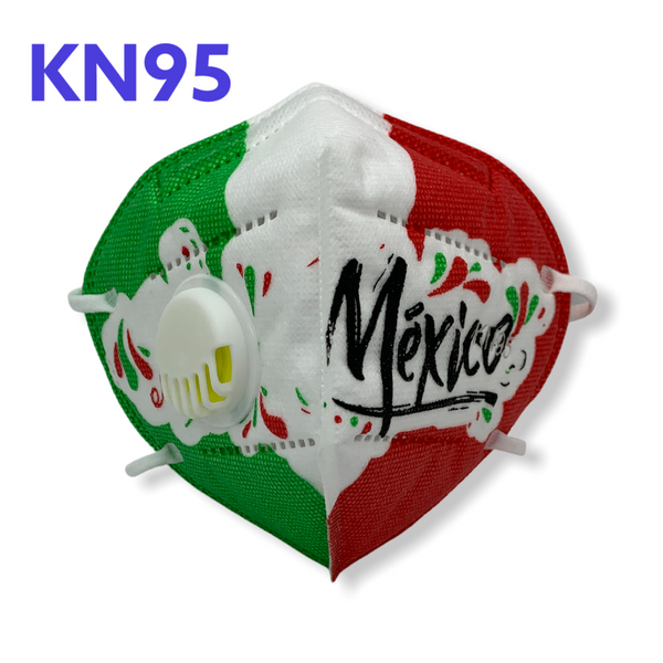 Cubrebocas MÉXICO KN95 CON 1 VÁLVULA (Filtro), CUBREBOCAS De 5 Capas KN95-M