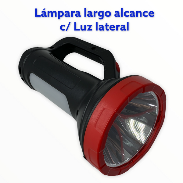 Lampara de mano, largo alcance, Luz lateral, Carga x USB, ultra ligera XQ-S1