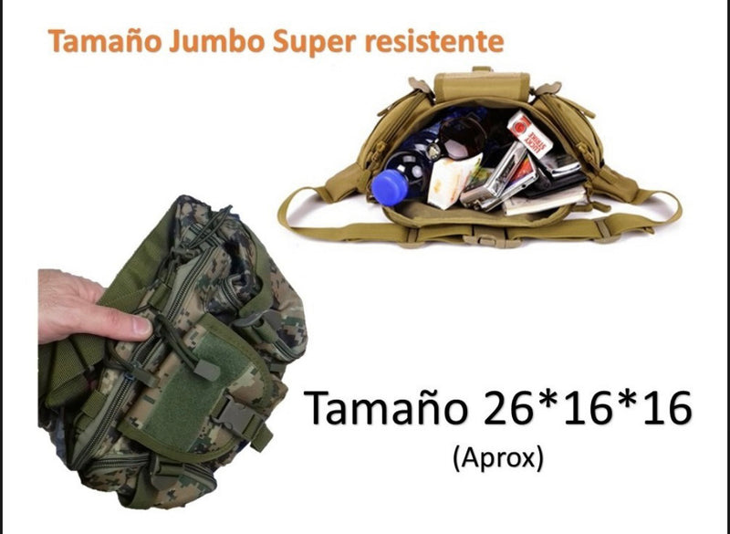 Cangurera Tactica Militar Impermeable Molle T08