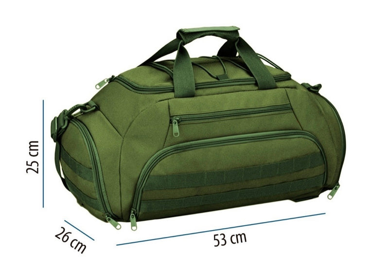 3 en 1 : maletín,cruzada y espalda, 40Lts, sistema Molle, +compartimentos GJP GJ980