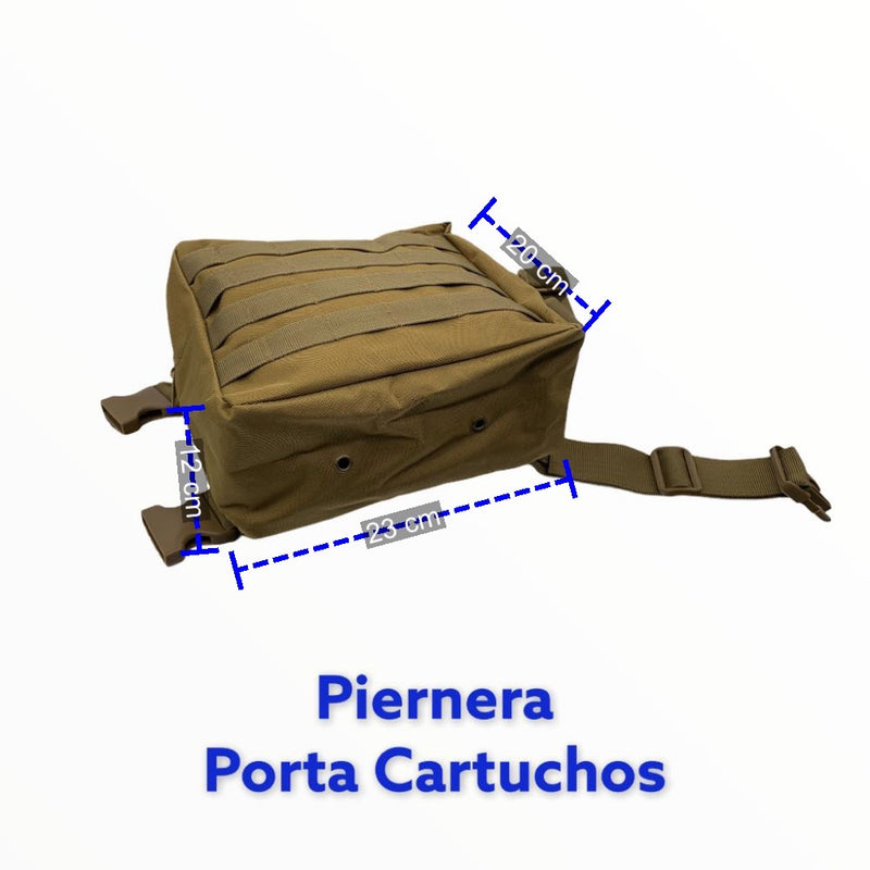 Piernera para cartuchos porta Accesorios, c/ sistema molle, impermeable YB1574
