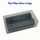 6hrs de duración Pila Recargable (2 PILAS C/CAJA), Litio, 6.4x1.7cm, VOG 18650